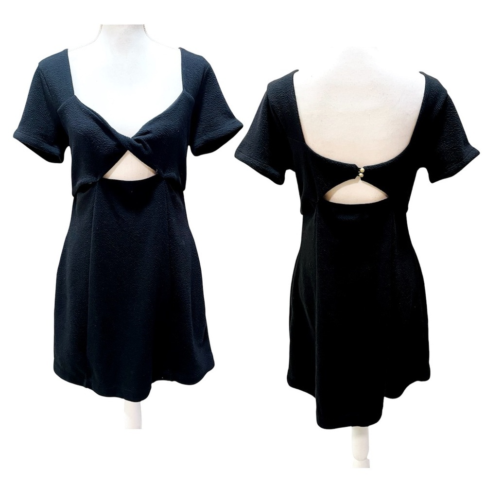 Maeve by Anthropologie Black Cut Out Dress Medium NWT NEW!
